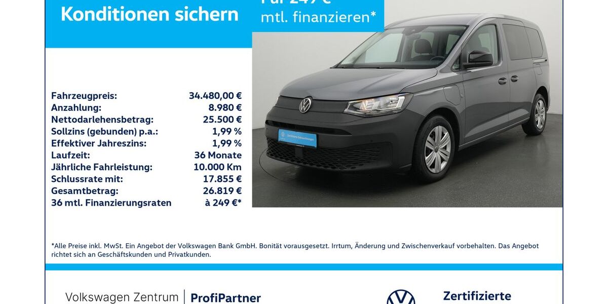VW Caddy 9.357 km 34.480 &euro; Leverkusen 51379