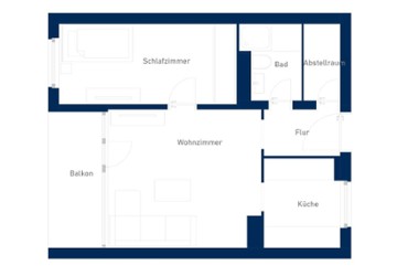 Wohnung Erkrath Hochdahl - 2 Zimmer, 44 m&sup2;, 641&euro; | Angebot:26999610