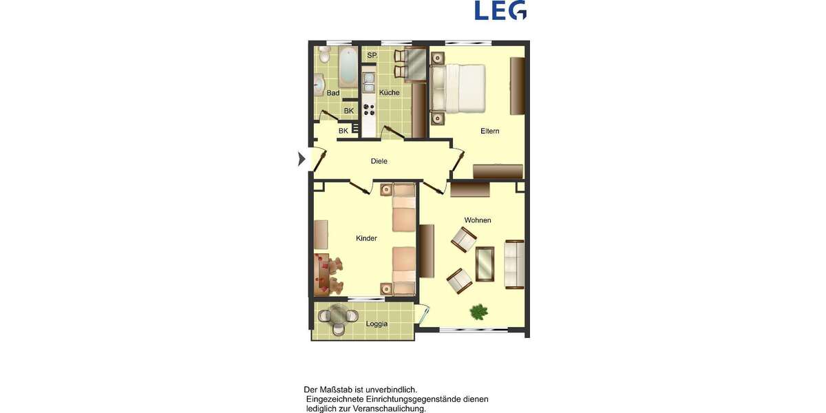 Etagenwohnung Solingen Heidberg - 3 Zimmer, 71 m&sup2;, 689&euro; | Angebot:27067278