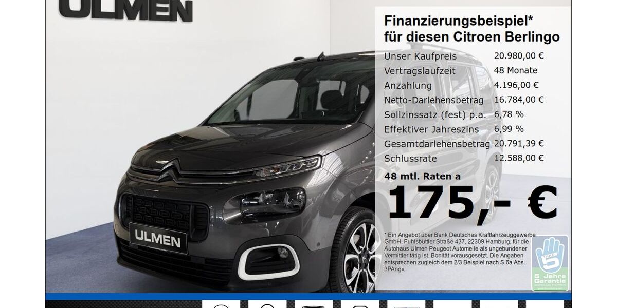 Citroen Berlingo 65.452 km 20.980 &euro; Düsseldorf 40233