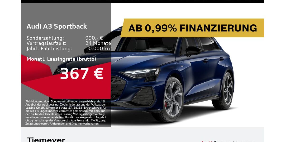 Audi A3 7.549 km 39.590 &euro; Remscheid 42897