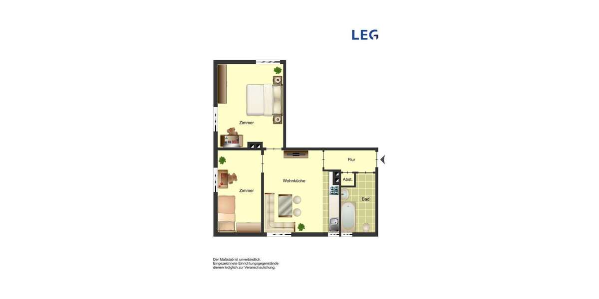 Etagenwohnung Remscheid Lennep - 2 Zimmer, 50 m&sup2;, 399&euro; | Angebot:27306129