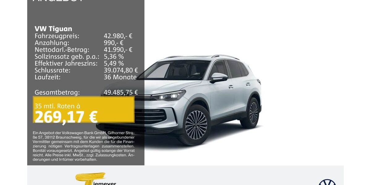 VW Tiguan 13.578 km 41.870 &euro; Remscheid 42897
